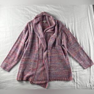 Woman within Plus Size Multi Marled Cardigan Sweater Size 18/20 Large